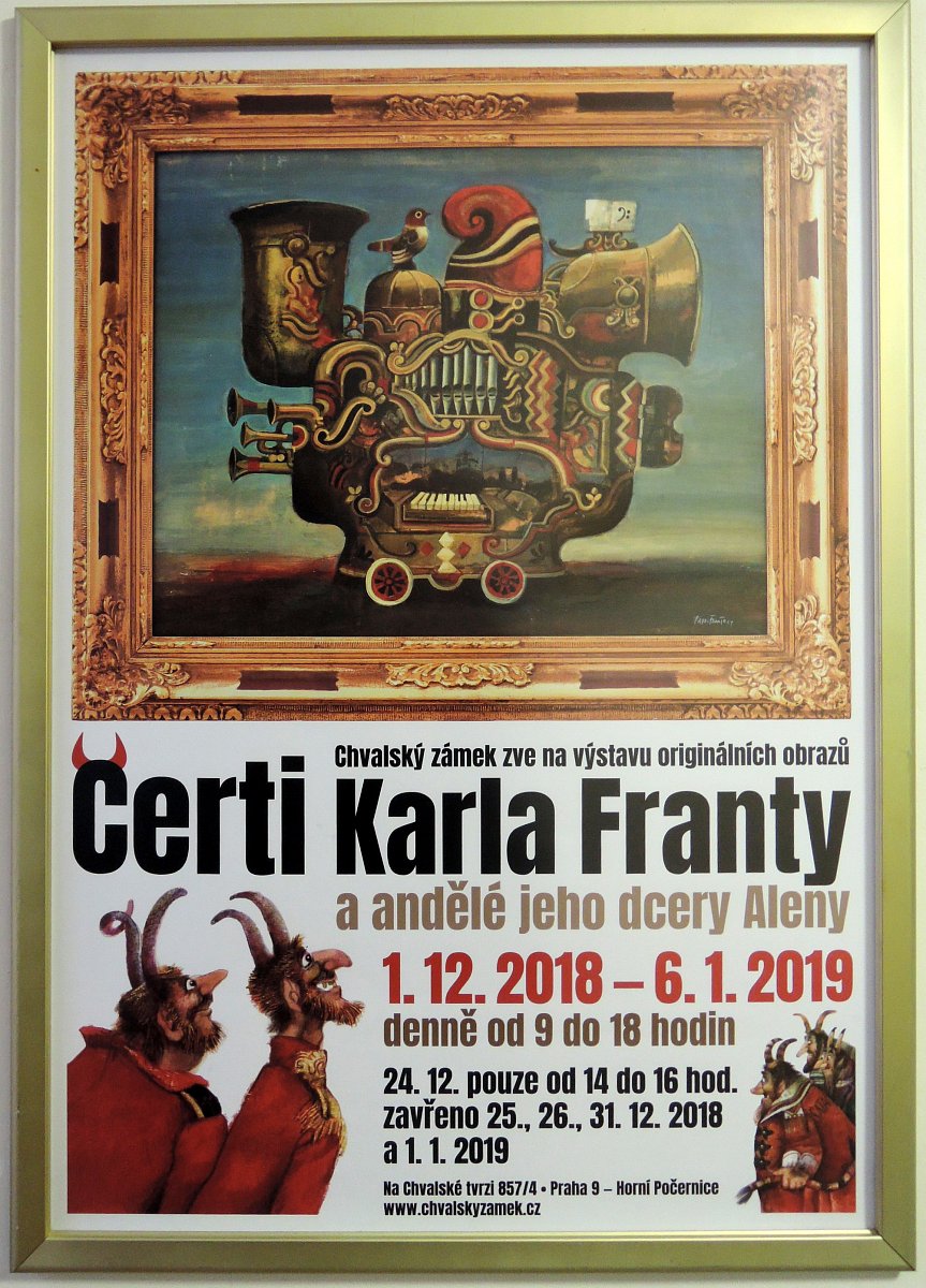 Zámek Chvaly - Čerti Karla Franty - fotoreportáž z výstavy