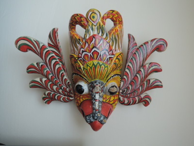Maska ze Šrí Lanky - dřevěná