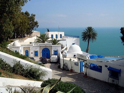 Pobřežní vesnice Sidi Bou Saïd, Tunis