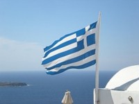 Bílá a modrá - řecká vlajka