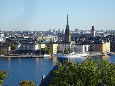 Stockholm z vyhlídky Södermalm