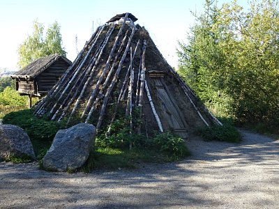 Stockholm - skansen, obydlí severských kočovníků