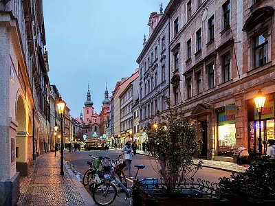 Havelská ulice, v pozadí kostel sv. Havla