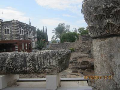 pohled na starou synaggu v Tiberiasu