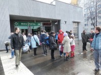 Vchod do metra v sídlišti Petřiny