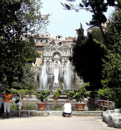 Villa d´Este, Tivoli, hrající fontána varhan