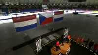 Česká vlajka na 1.místě v Nizozemsku na mistrovství světa v rychlobruslení žen