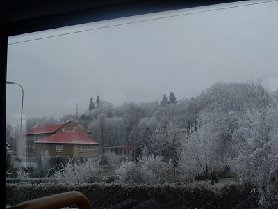 Tato fotografie je z bočního okna autobusu